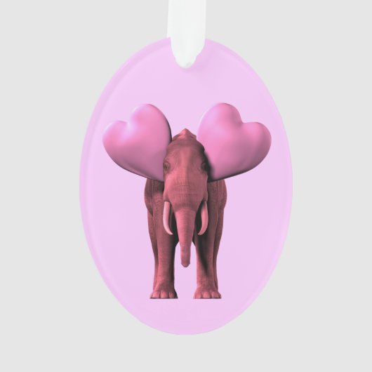 Romantic Pink Elephant Ornament (achterkant)