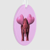 Romantic Pink Elephant Ornament (voorkant)