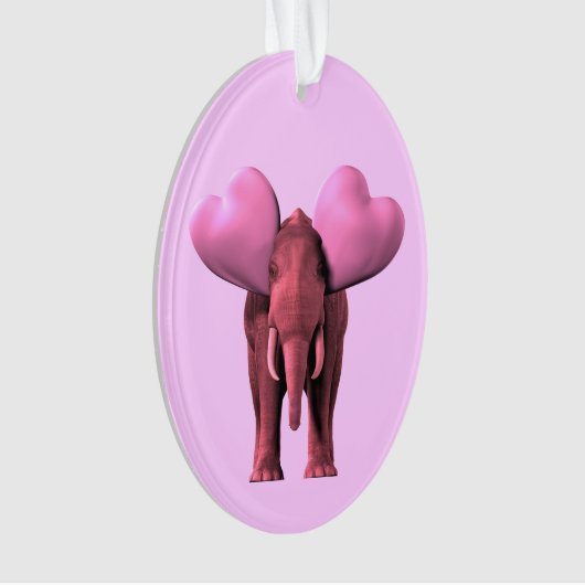 Romantic Pink Elephant Ornament (voorkant)