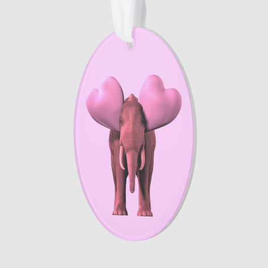 Romantic Pink Elephant Ornament (voorkant)