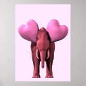 Romantic Pink Elephant Poster (Voorkant)
