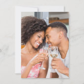 Romantic Pink en Bourgogne Floral Save the Date Kaart (Achterkant)