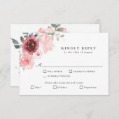 Romantic Pink en Bourgogne RSVP met Enomen (Voorkant / Achterkant)