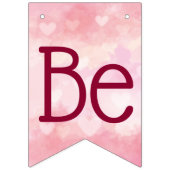 Romantic Pink en Crimson Be Mine Valentijnsdag Vlaggetjes (Tweede vlag)