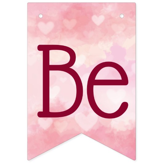 Romantic Pink en Crimson Be Mine Valentijnsdag Vlaggetjes (Tweede vlag)