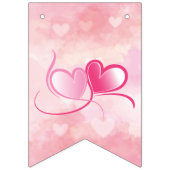 Romantic Pink en Crimson Be Mine Valentijnsdag Vlaggetjes (Eerste vlag)