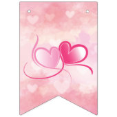 Romantic Pink en Crimson Be Mine Valentijnsdag Vlaggetjes (Derde vlag)