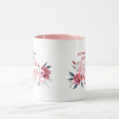 Romantic Pink Floral Botanical Love Coffee Mok (Midden)