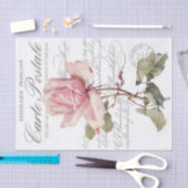  Romantic Pink Floral Briefkaart Tissuepapier (Craft)