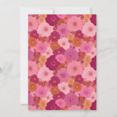 Romantic Pink Floral Eleganza Kaart (Achterkant)