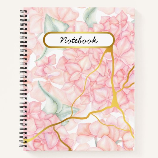 Romantic Pink Floral Notitieboek (Voorkant)