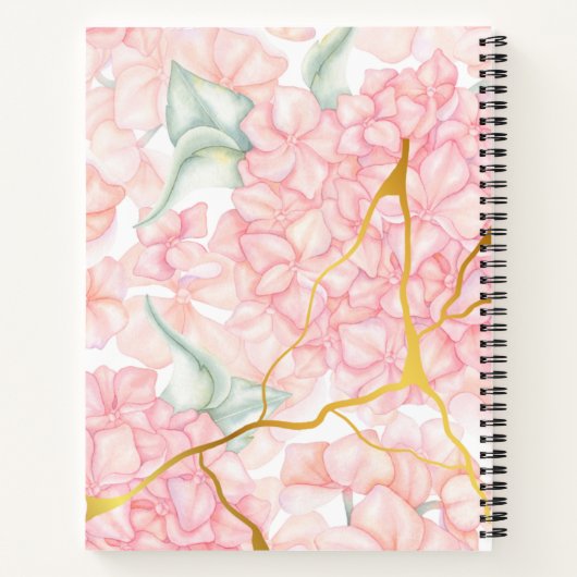 Romantic Pink Floral Notitieboek (Achterkant)