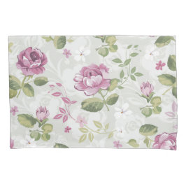 Romantic Pink Floral Pillowcase set Kussensloop