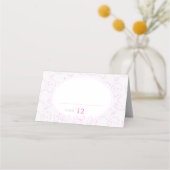 Romantic Pink Floral  Place Card Plaatskaartje (Voorkant)