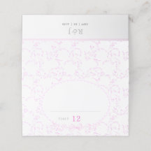 Romantic Pink Floral  Place Card