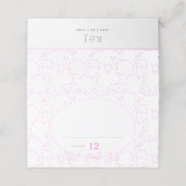 Romantic Pink Floral Place Card Plaatskaartje