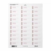 Romantic Pink Floral Waterverf Script Address Etiket (Full Sheet)