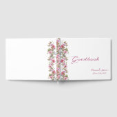 Romantic Pink Floral Waterverf Script Gastenboek (Volledig)