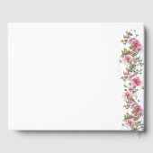 Romantic Pink Floral Waterverf Script Gastenboek (Achterkant)