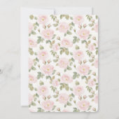 Romantic Pink Floral Wedding Kaart (Achterkant)