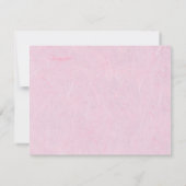 Romantic Pink Floral Wedding RSVP Card Kaart (Achterkant)