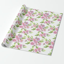 Romantic Pink Floral wrapping Paper Cadeaupapier