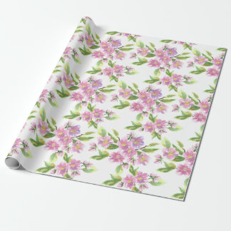 Romantic Pink Floral wrapping Paper Cadeaupapier