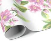 Romantic Pink Floral wrapping Paper Cadeaupapier (Rol Hoek)