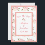 Romantic Pink Flowers Script Weddenschap Save The Date<br><div class="desc">Hoe lief en mooi is dit "sparen de datum"? Het is prachtig. Dit , delicate ouderwetse patroon en roze zijn voor de eenvoudige maar verfijnde vrouw. Dit patroon heeft metgezelpunten in "Design Beladora" die kunnen worden gemengd of worden aangepast. Ik hou ervan patronen te mengen. Daarom gaf ik jullie deze...</div>
