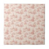 Romantic Pink French Toile Countryside Pattern (2) Tegeltje (Voorkant)