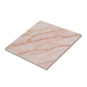 Romantic Pink & Gold Marble Effect Ceramic Tile Tegeltje (Zijkant)