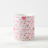 Romantic Pink & Gold Watercolor Pattern Koffiemok (Center)