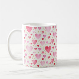Romantic Pink & Gold Watercolor Pattern Koffiemok