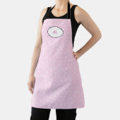 Romantic Pink Heart Apron with Initial Schort (Insitu)