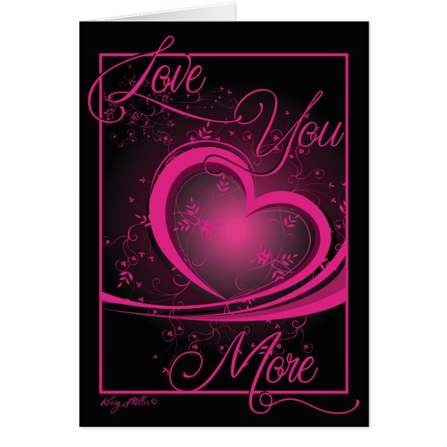 Romantic Pink Heart Valentijn (Voorkant)