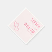 Romantic Pink Hearts Servet (Hoek)