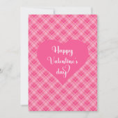 Romantic Pink Hearts Valentine’s Day Card Feestdagenkaart (Voorkant)
