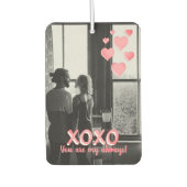 Romantic Pink Hearts XOXO 2 Foto Valentijn Luchtverfrisser (Voorkant)