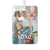 Romantic Pink Hearts XOXO 2 Foto Valentijn Luchtverfrisser (Achterkant)