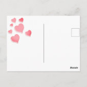 Romantic Pink Hearts XOXO Foto Valentijn Briefkaar Briefkaart (Achterkant)