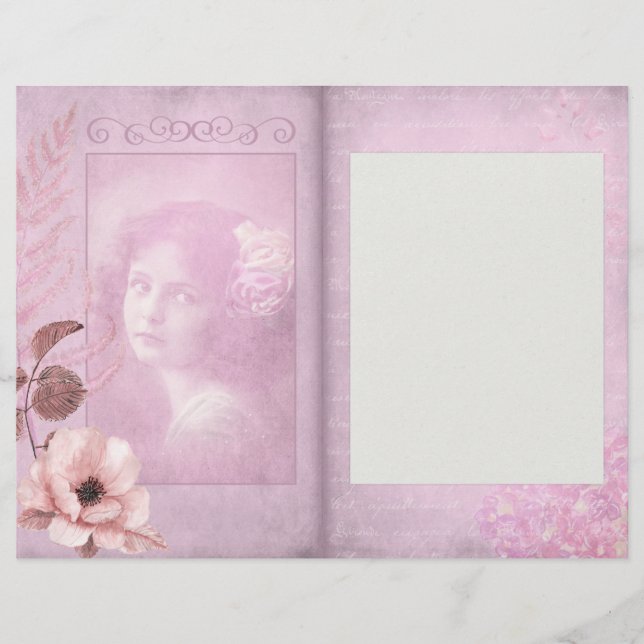 Romantic Pink  Journal Scrapbook Page (Voorkant)