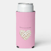Romantic Pink Love Heart Seltzer Blikjeskoeler (Seltzer Voorkant)