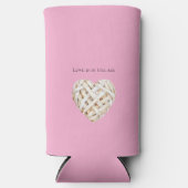 Romantic Pink Love Heart  Seltzer Blikjeskoeler (Voorkant)