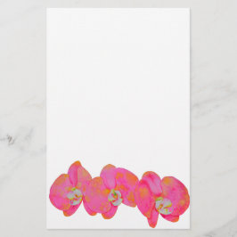 Romantic Pink Orchid waterverf schilderij Briefpapier