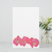 Romantic Pink Orchid waterverf schilderij Briefpapier (Staand voorkant)