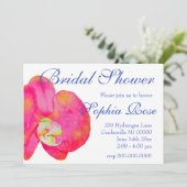 Romantic Pink Orchid waterverf schilderij Kaart (Staand voorkant)