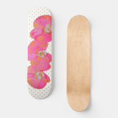Romantic Pink Orchid waterverf schilderij Persoonlijk Skateboard (Voorkant)