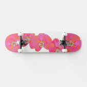Romantic Pink Orchid waterverf schilderij Skateboard (Horizontaal)