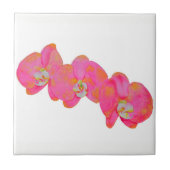 Romantic Pink Orchid waterverf schilderij Tegeltje (Voorkant)