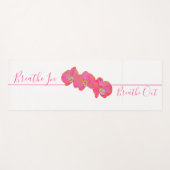 Romantic Pink Orchid waterverf schilderij Yogamat (Voorkant (horizontaal))